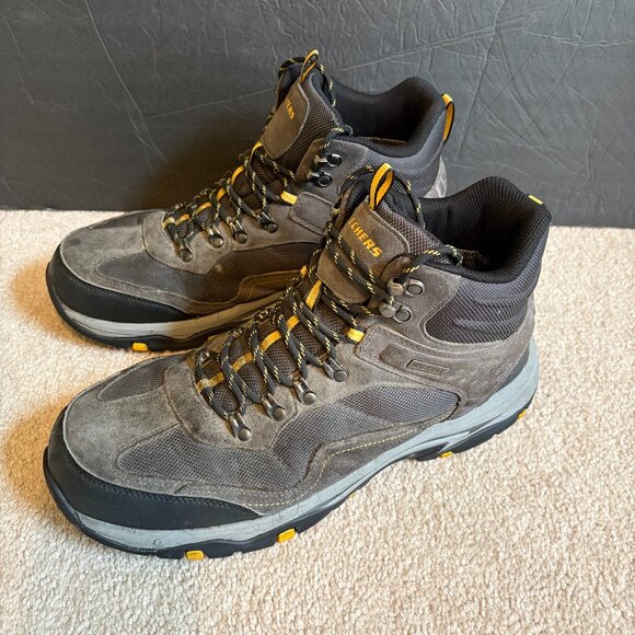 Skechers Waterproof Hiking Shoes Boots Men's Size 12 Gray Black 65672 - Picture 1 of 10